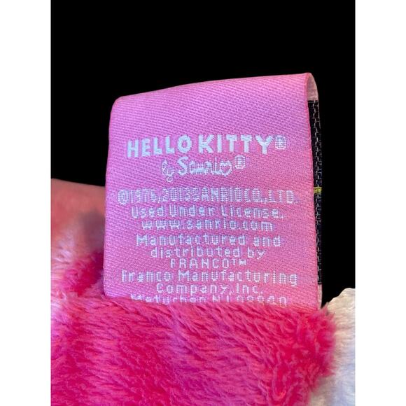 2013 Sanrio Hello Kitty Pink Wave Stripe Dress and Bow 16" Stuffed Plush Doll - Picture 6 of 6